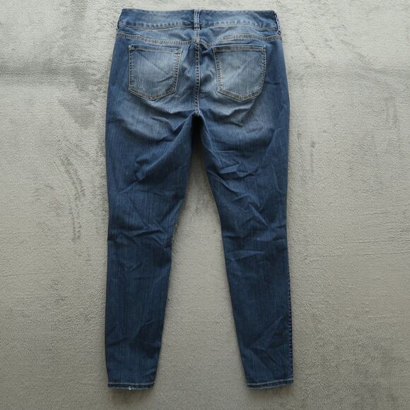 Torrid Jeans Women's Size 14R Blue Mid-Rise Jegging Denim 28.5"Inseam Distressed - Picture 13 of 16